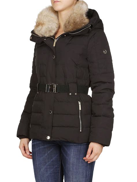 michael kors puffer coat with fur hood|michael kors insulated jacket.